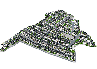 大型分譲住宅　図面データと現地撮影をして制作しました。